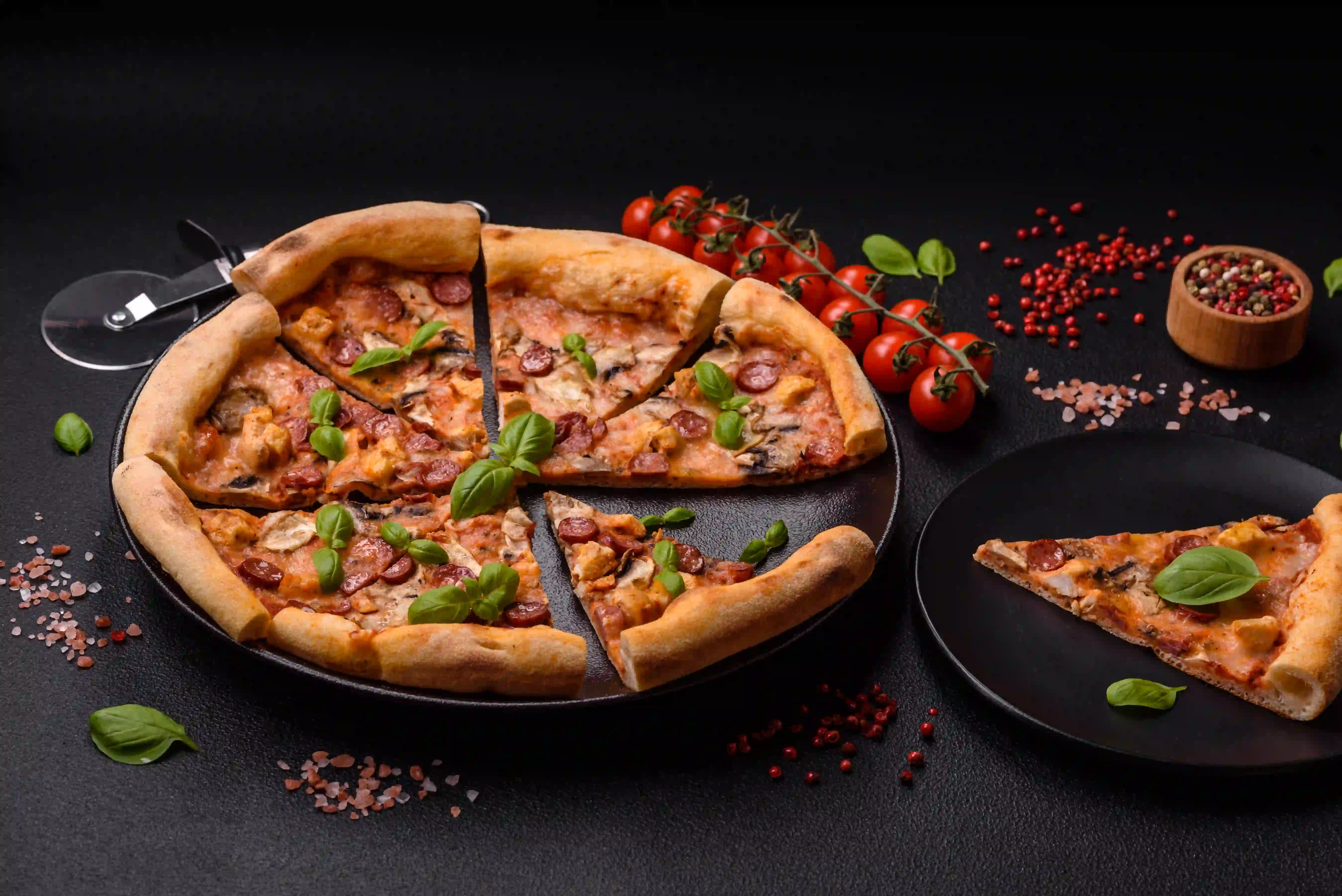 Brooklyn-style pizza in Tampa with a thin, crispy crust